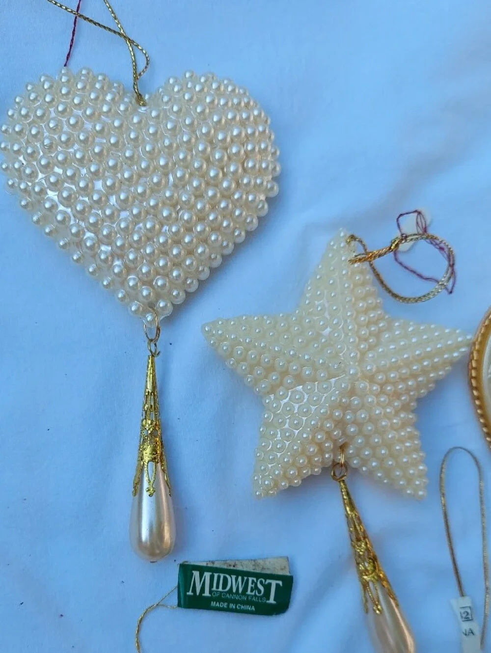Heart and Tassel Ornament Set